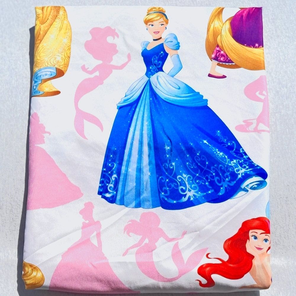 3 Items A Princess Printed Handmade Pillow, 1 Pillow Case & A Full SZ Flat Sheet